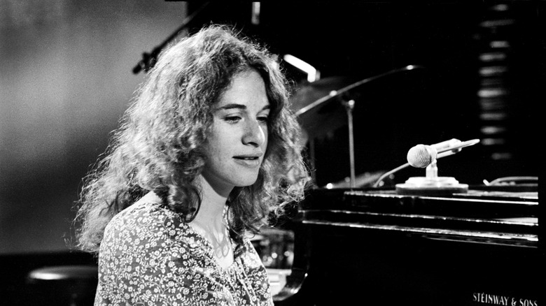 Carole King at the piano