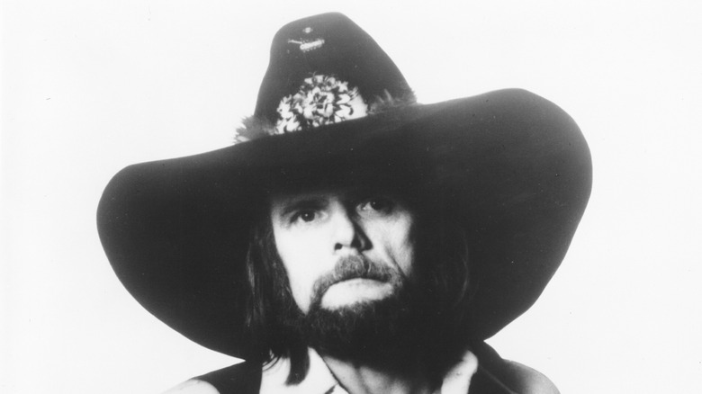 Johnny Paycheck wearing a very large hat