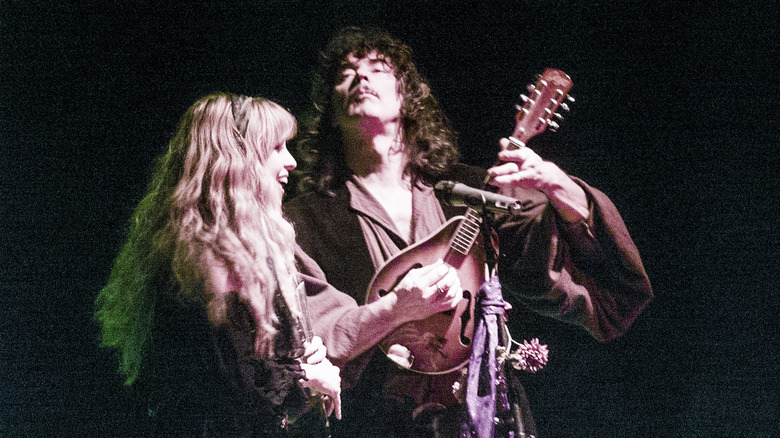 Ritchie Blackmore onstage with Candice Night