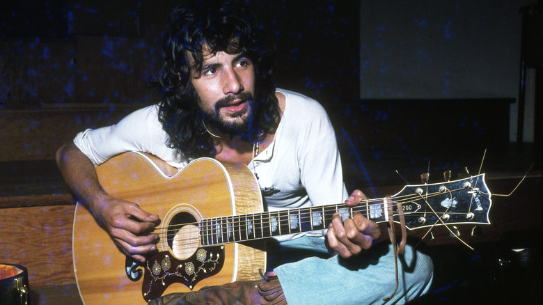 Cat Stevens with acoustic guitar