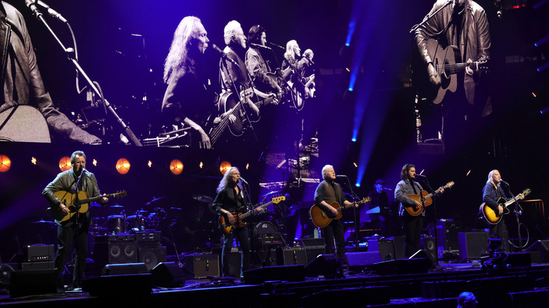 Eagles performing on stage