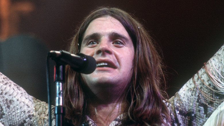 Ozzy Osbourne at mic