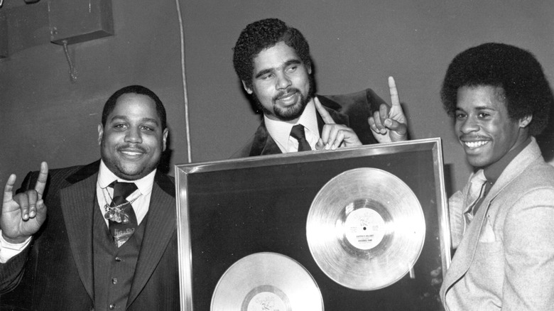 The Sugar Hill Gang with their gold records