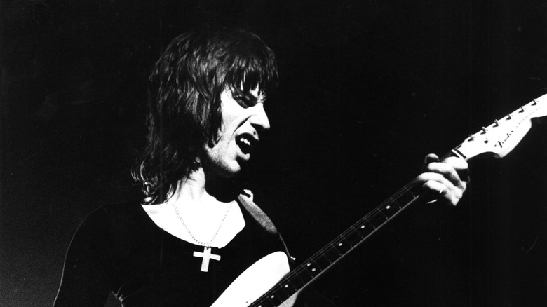 Jeff Beck onstage with guitar