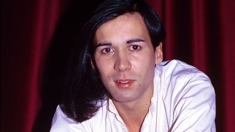 Phil Oakey with hair on one side of head