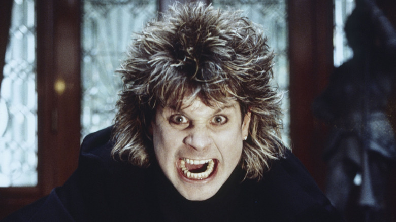 Ozzy Osbourne screaming at camera