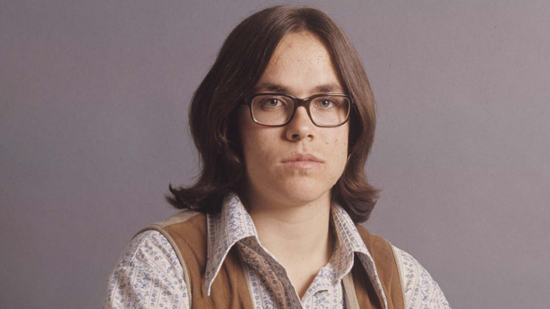 Jeff Porcaro of Toto pursing lips in publicity photo