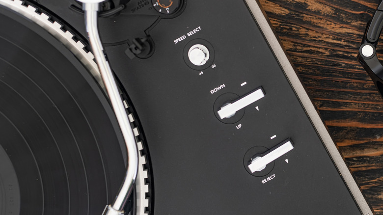 A turntable with speed control