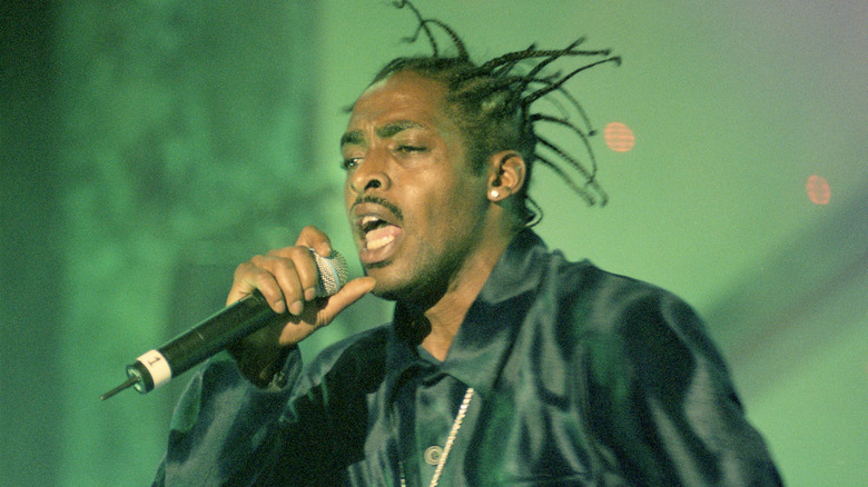 Coolio singing onstage