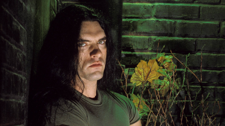 Peter Steele of Type O Negative staring out of the darkness
