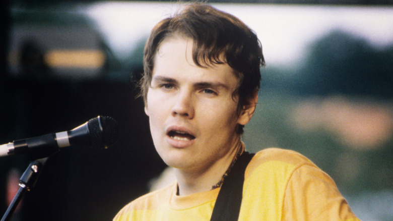 Billy Corgan singing onstage in 1993