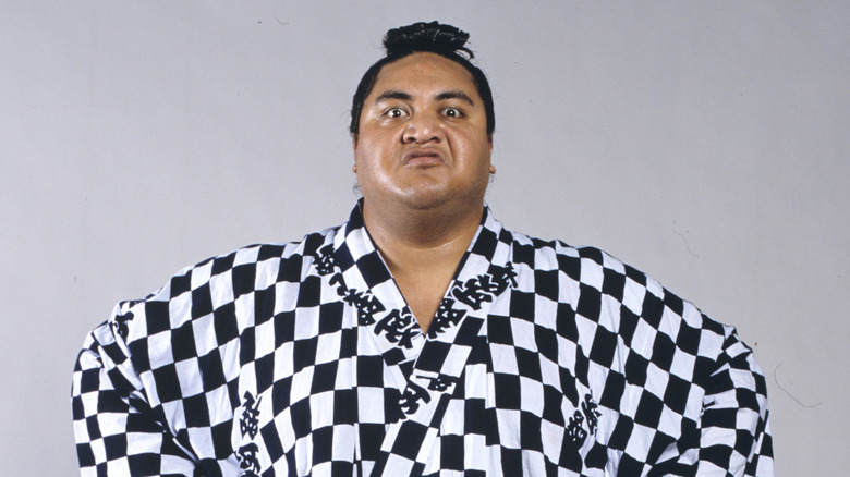Yokozuna posing for a photo in WWE