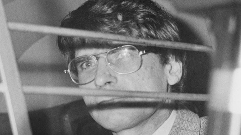 Dennis Nilsen inside a police van