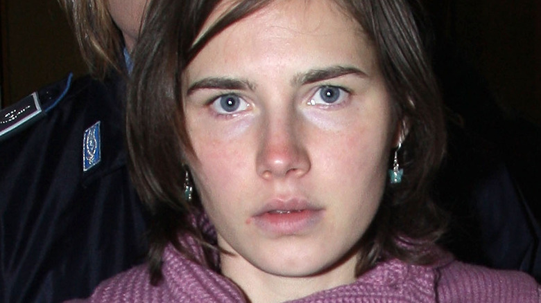 Amanda Knox at the start of her murder case in 2009