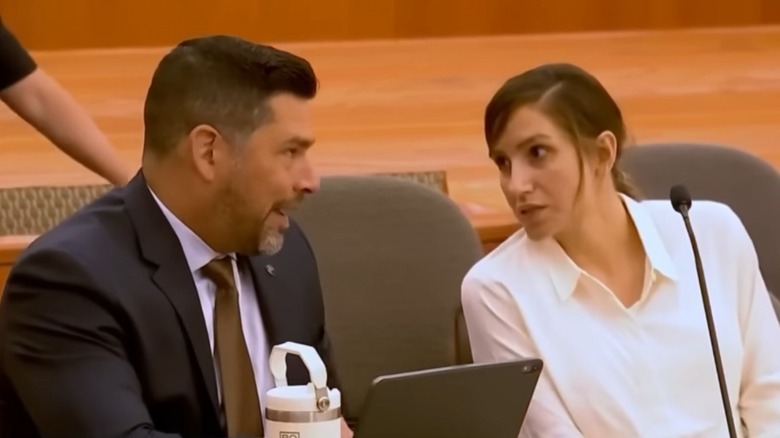 Kouri Richins talking to defense attorney