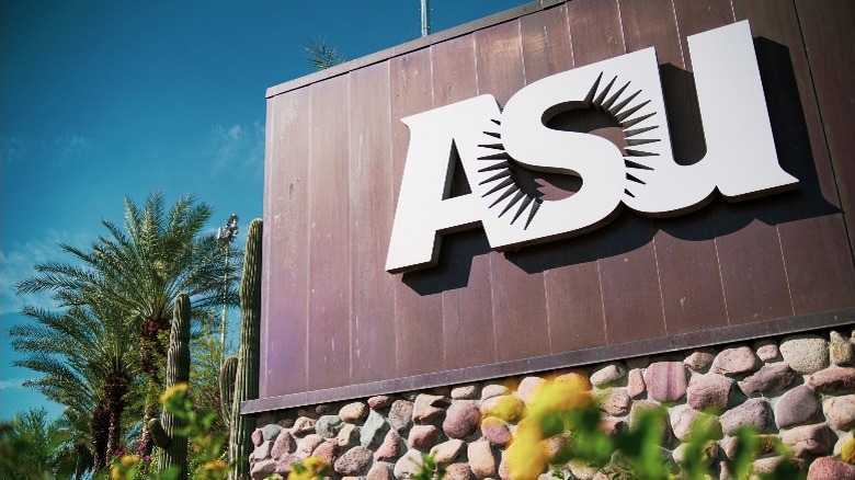 Arizona State University sign in 2019