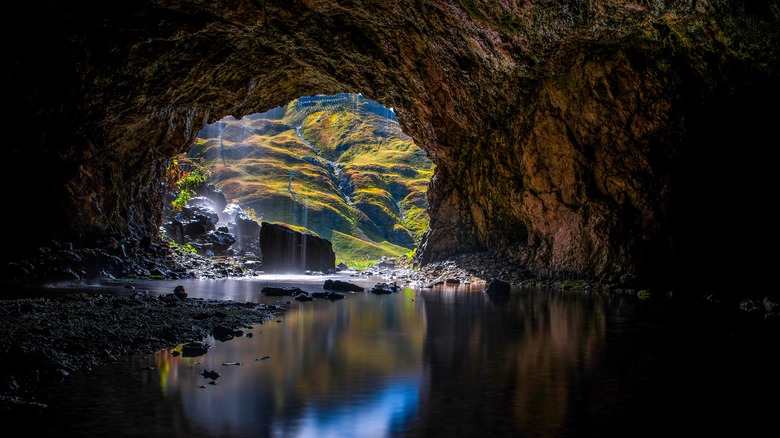 a mysterious water cave