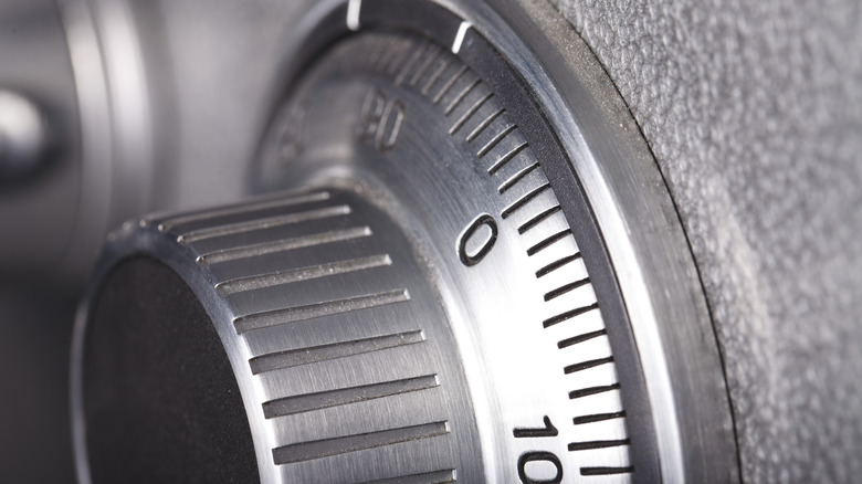 Close up of combination lock