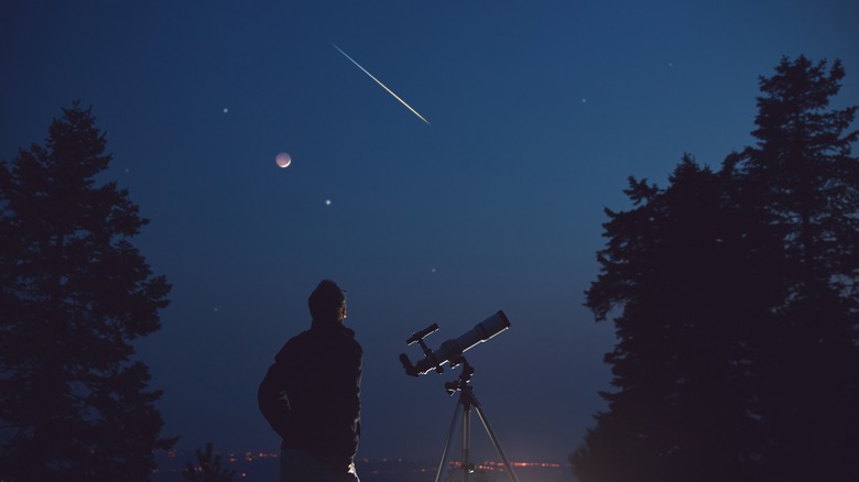 Person looking at the stars