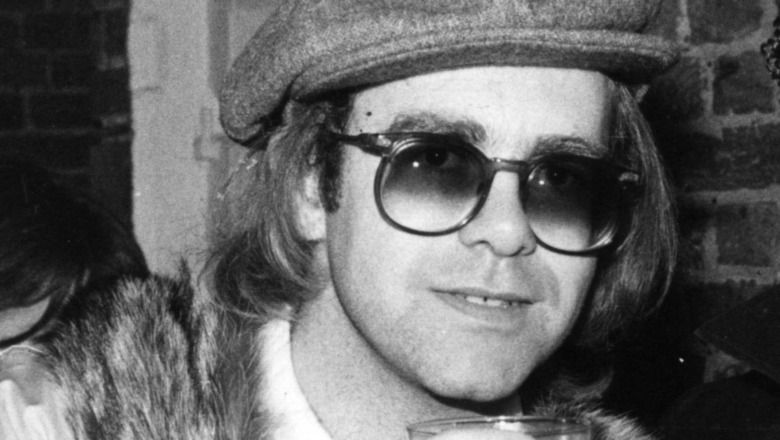 Elton John at party