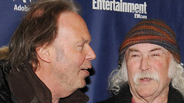 Neil Young and David Crosby at event