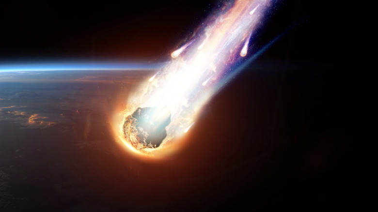 meteor burning up near Earth