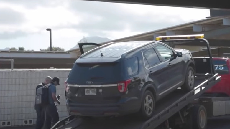 Investigators searching the Daybells' car