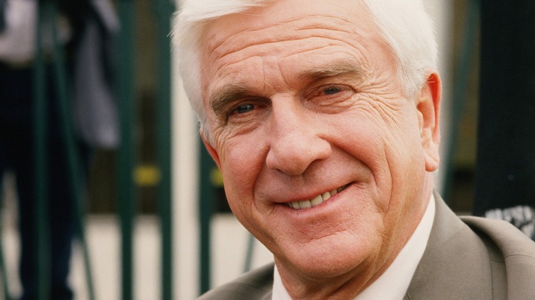 actor leslie nielsen smiling