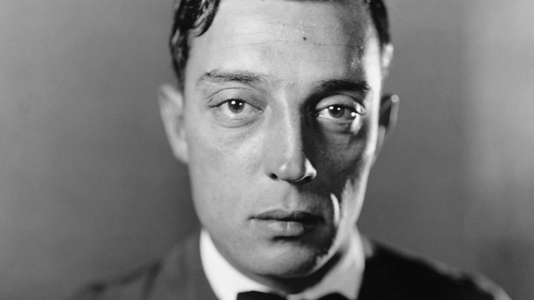 Buster Keaton staring sadly into camera