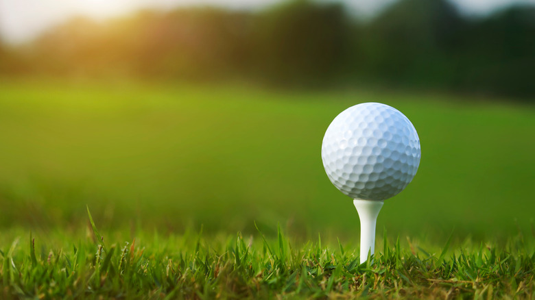 golf ball on a tee