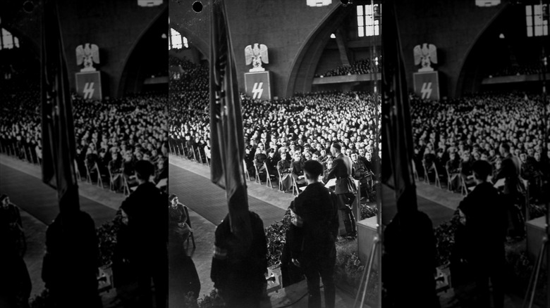 Heinrich Himmler addressing the SS