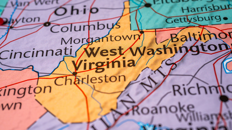 map of west virginia