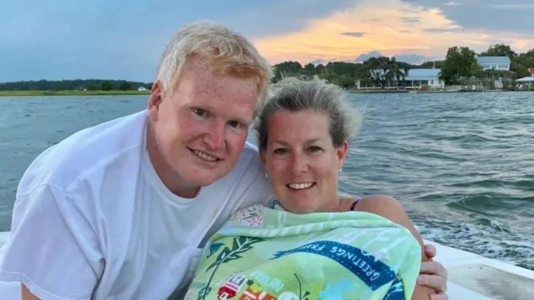 Alex and Maggie Murdaugh smiling on boat