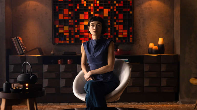 Sydney Chandler's Wendy sitting on a chair in Alien: Earth
