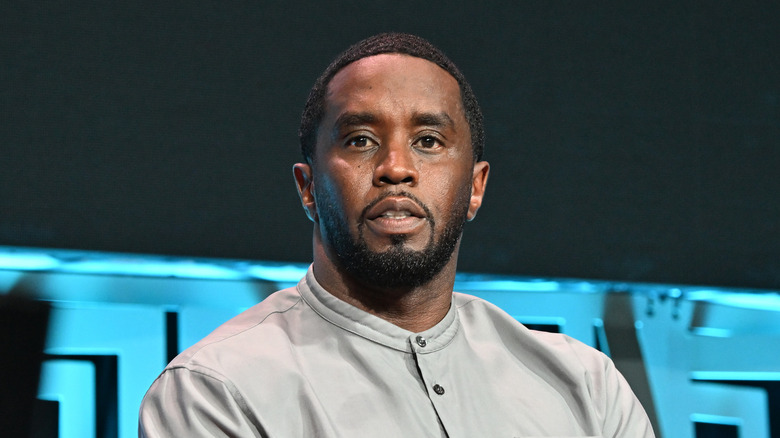Sean Diddy Combs in grey shirt