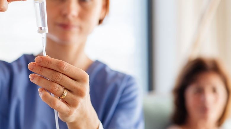 Nurse with IV 