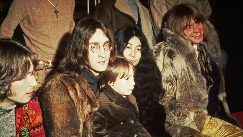 Julian Lennon with his father John and Yoko Ono