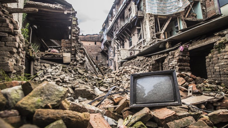 Earthquake rubble