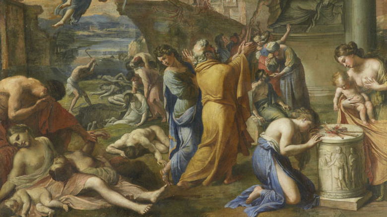 plague of athens painting people writhing 
