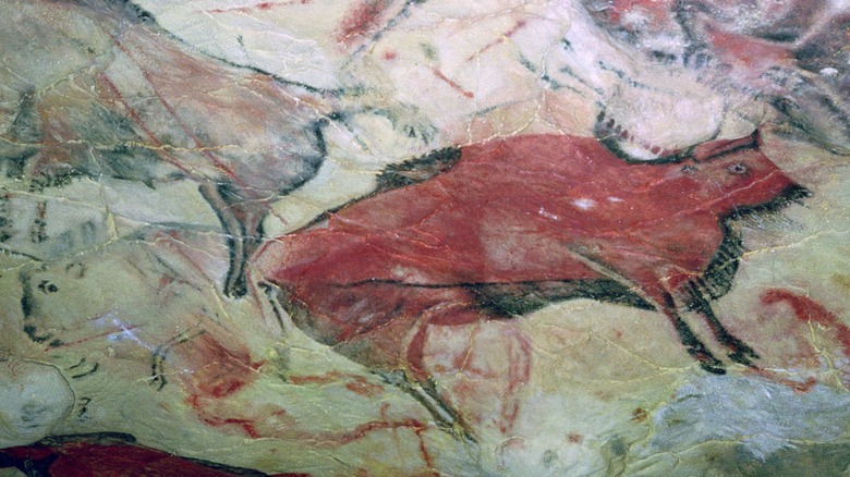 Aurochs cave painting in spain