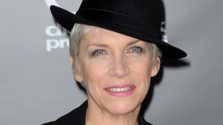 Annie Lennox wearing hat