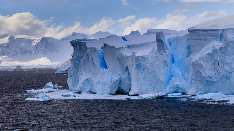 Ice cliffs in Antarctica 