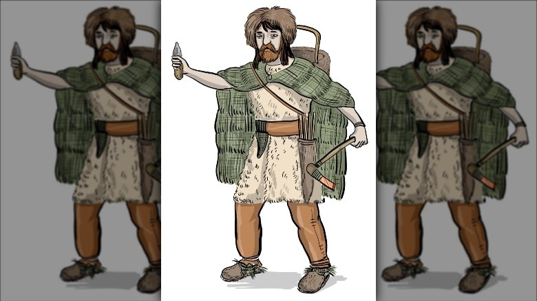 Illustration of Ötzi 