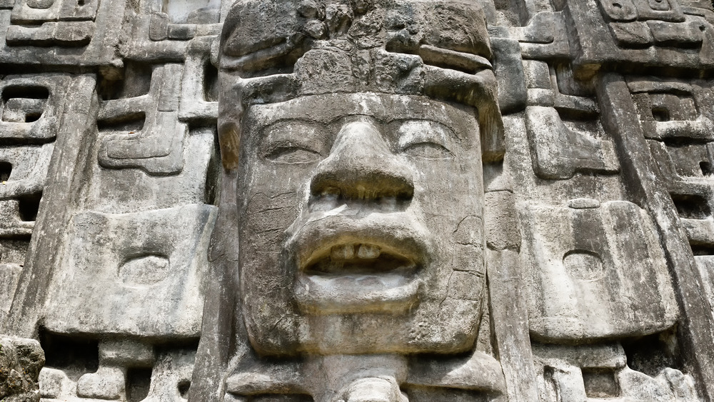 Mayan mask temple