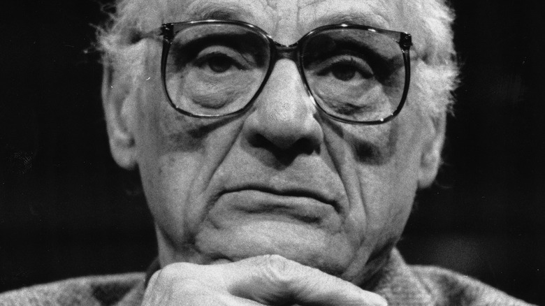 Arthur Miller chin in hand