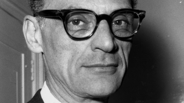 Arthur Miller in  thick glasses