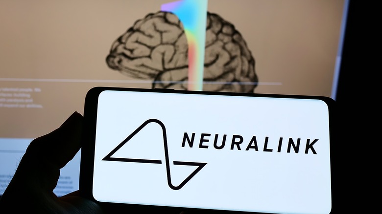 Neuralink logo and brain