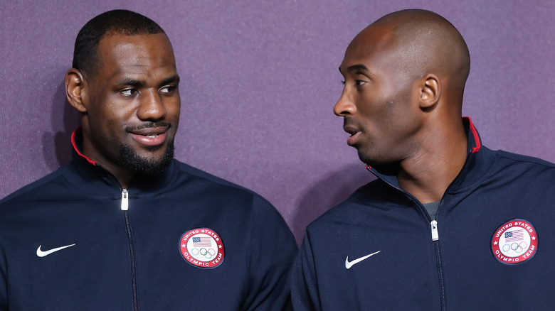 lebron james kobe bryant olympics warmups