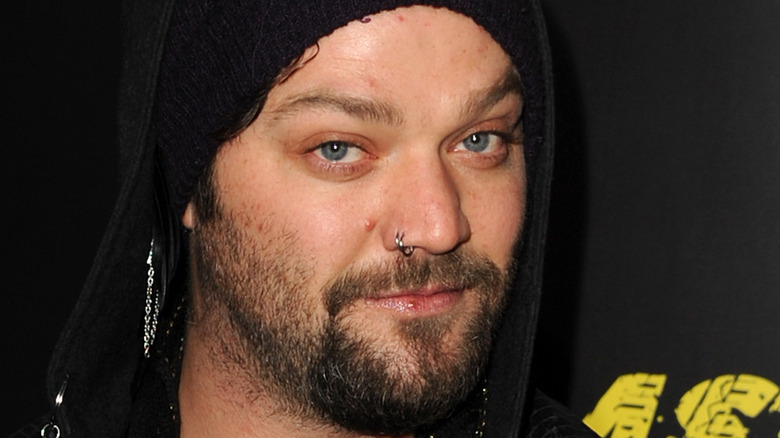 Bam Margera wearing nose ring