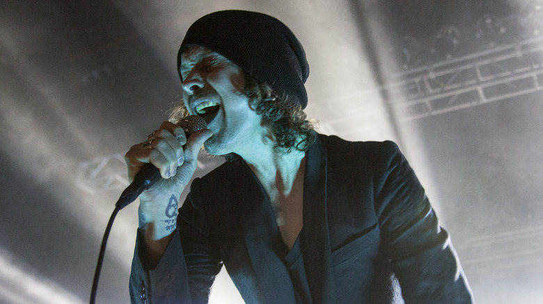 Ville Valo singing on stage